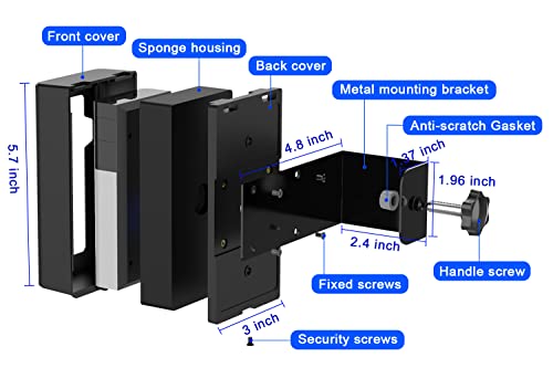 image for SZAOYU Anti-Theft Doorbell Door Mount,No-Drill Mounting Bracket for Vi