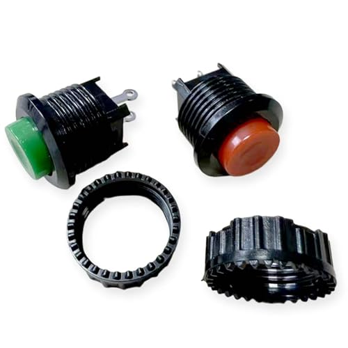 Interruptor de botón verde DS-500 para paneles de control y reseteo 1A 3