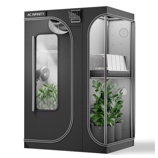 AC Infinity CLOUDLAB 743D – 2-in-1 Advance Grow Zelt 122 × 91 × 182 cm, 25 mm Stahlstangen, laborgetestet höchste Reflexion, größtes Sichtfenster, Montageplatte für Controller, Indoor Growing