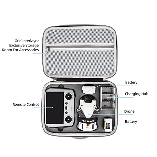 YueLi Bolsa de armazenamento Mini 3 Pro Bolsa de transporte rígida com alça para DJI Mini 3 Pro Dron