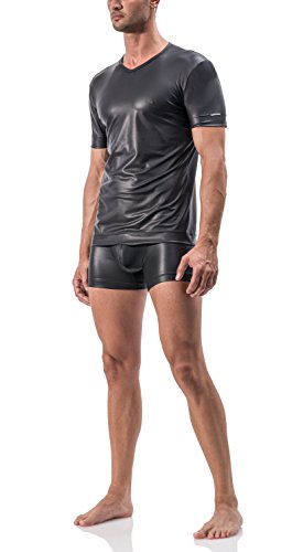 Preisvergleich Produktbild MANSTORE M510 V-Neck Tee Regular - hauchdünne, seidenmatte Mikrofaser - Fb. Black - Gr. XXL - Limitierte Kollektion