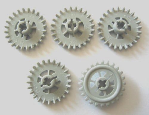 LEGO Technic Light Bluish Gray Gear 24 Tooth Teeth Mindstorms NXT - x5 ...