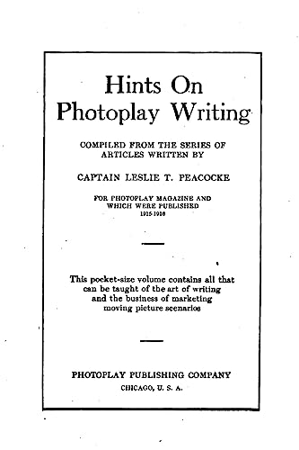 Hints on photoplay writing