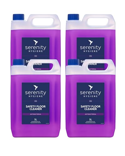 Antibacterial Safety Floor Cleaner Concentrate - Floor Cleaning Machines or Mopping - Up to 250 Litres from 1 Bottle - Pet Safe Neutralises Odours & Sanitises Hard Flooring 5 l (Pack of 4)