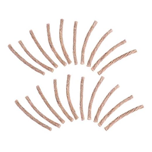 FAVOMOTO 20St Brand Starter Tinder Brand Start Rope Natural Hemp Fire Tinder Survival Tinder För Camping Vandring Backpacking