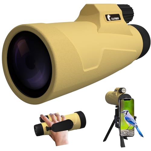 12x50 Monocular Telescope High Powered for Adult - Compact Zoom HD Monocular with Smartphone Adapter&Tripod - BAK 4&FMC Lens Waterproof Monocular for Hunting, Hiking, Bird Watching, Camping Traveling