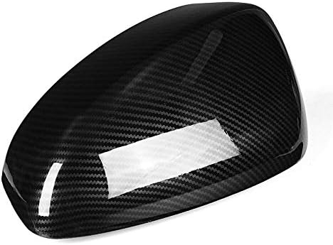 Carbon Fiber Black Rearview Mirror Covers Fit Mazda Cx-5 Cx5 2013 2014 2015 Door Wing Mirror Shell Covers, Sturdy ABS, Easy Install, Sporty Appearance