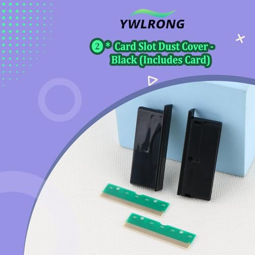 Image of 2PCS Dust Proof Cover for Nintendo DS Lite Card Slot Cover Cap Dust Plug Replacement Case for NDSL NDS Lite(Black)