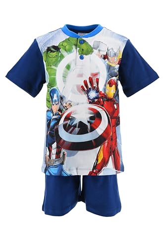 Pyjama court Marvel Avengers pour garçon en coton léger
