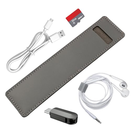 Pen Case Leather Vintage PU Leather Writing Desk Accessories Pen Pouch