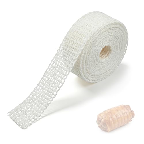 Rollbratennetz Schinkennetz Räuchernetz Fleischnetz & Rouladennetz Elastisches Baumwollnetz (5m Kaliber 16) zum Braten Kochen & Räuchern von Fleisch Ideal für Rollbraten Schinken Rouladen