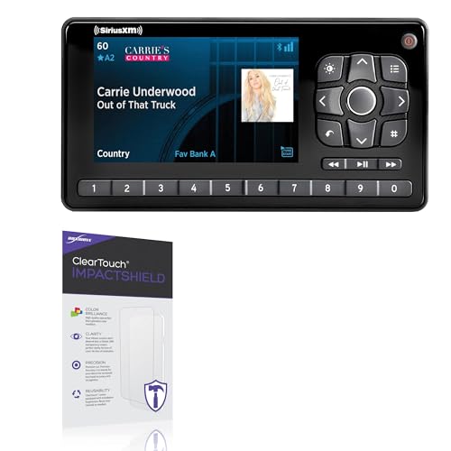 BoxWave Screen Protector Compatible with SiriusXM Roady BT Radio (RoadyBT SXVRBT1) - ClearTouch ImpactShield (2-Pack), Impenetrable Screen Protector Flexible Film