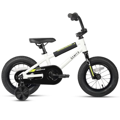 Image of 12 14 16 18 Inch Kids Bike BMX Style Bicycle with Training Wheels Coaster Brake for 2-10 Years Old Toddlers Boys Girls Multiple Colors