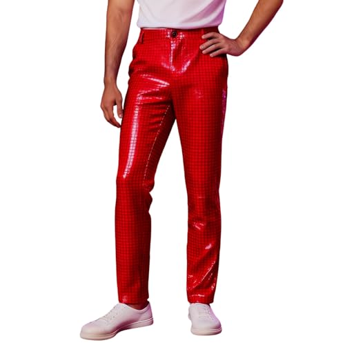 Pantalon à paillettes dorées avec coupe confortable pour faire la fête