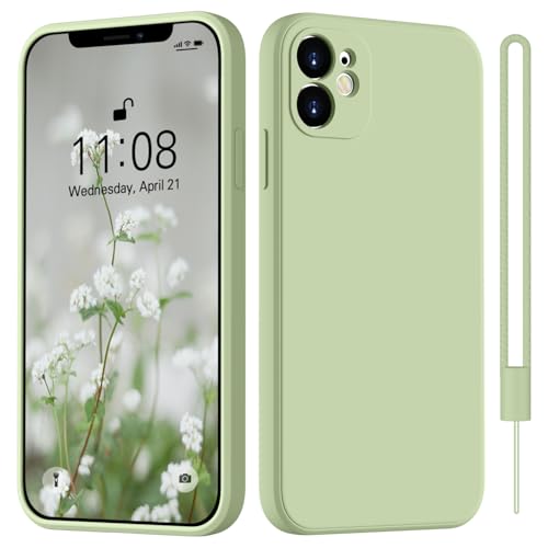 Coque iPhone 11 antichoc silicone vert protection camera cordon