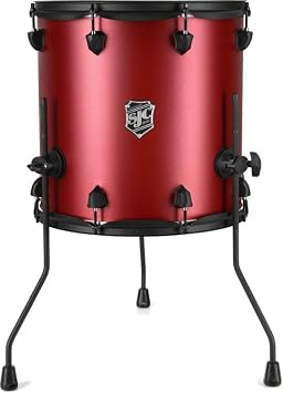 SJC Custom Drums Pathfinder Floor Tom - 14 inches x 14 inches, Firecracker Red, Sweetwater Exclusive