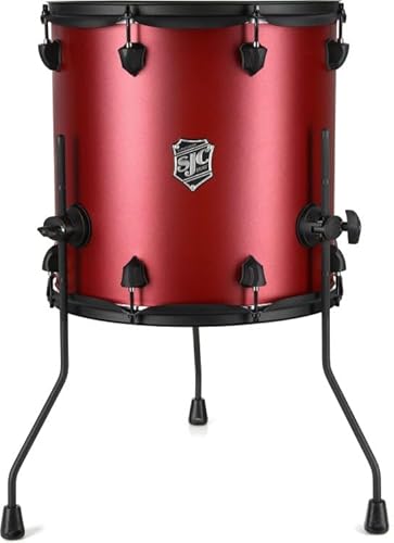 SJC Custom Drums Pathfinder Floor Tom - 14 inches x 14 inches, Firecracker Red, Sweetwater Exclusive