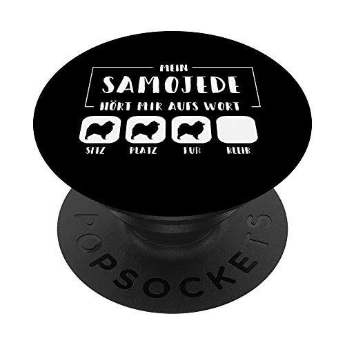 Mi Samoyedo hört aufs Wort - Samoyedo para regalo PopSockets PopGrip Intercambiable