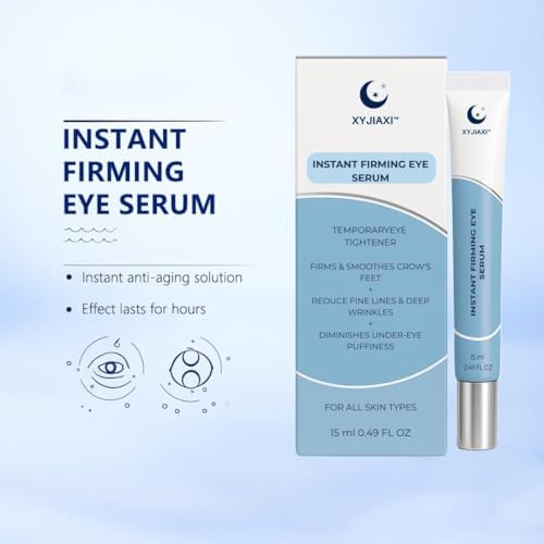 Instant Firming Eye Serum, Anti-Aging Formula for Under Bags and Wrinkles, Under Eye Cream, Wrinkle Filler, Visibly Improves for Bags Dark Circles Treatment for Puffines (0.49 Fl Oz, 2) - 5