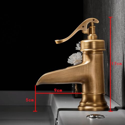 Mitigeur monocommande vintage pour lavabo rétro chic - 7