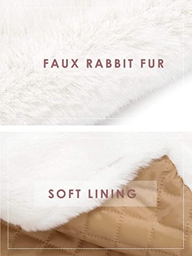 Aukmla Women's Faux Fur Vest Sleeveless Coat Jacket Winter Warm Short Waistcoat Outwear With Pocket For Spring Autumn And Winter (Small, White) #TOP1