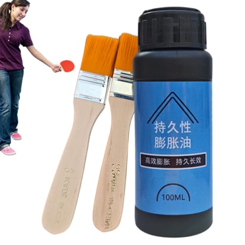 卓球用ラバークリーナー ポータブル 100ml 卓球パドルクリーナー ブラシ付き | 屋内レクリエーションアマチュアクラブの練習用効率的なクリーニングアクセサリー