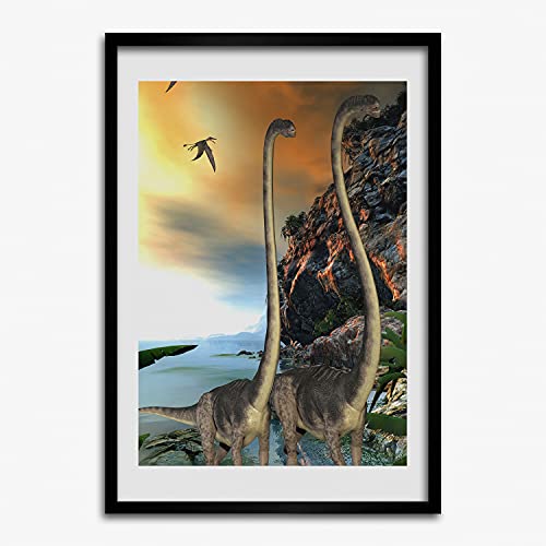 Cadre de tableau dinosaures 50x70 cm pour affiche et peinture