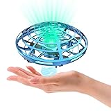 UFO Drone for Kids or Adults, Hand Controlled Mini Drone, Cool Indoor Small Flying Drones Toys for 6, 7, 8, 9, 10, 11,12 Old Boys and Girls (Blue)
