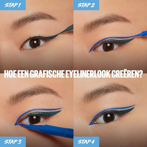 Maybelline New York – Liner Feutre – Hyper Precise Allday – Tenue jusqu’à 24h – 700 Black – 1 ml