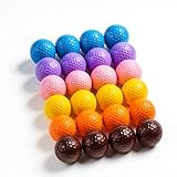 StrikeEdge Colored Golf Balls – Set of 24 Vibrant Practice Balls in 6 Bright Colors for Kids Mini Golf, Putting Practice and Children Training – Durable, High-Visibility Golf Balls