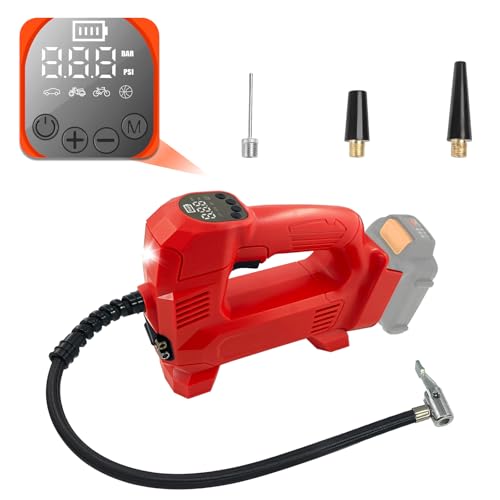 Image of For WORX 20V 6-Pin WA3520 Cordless Tire Inflator, Up to 160 PSI, with Digital Pressure Gauge, Portable Air Compressor Battery Powered Tire Air Pump for Cars Motorcycles Bikes Balls, Bare Tool Only