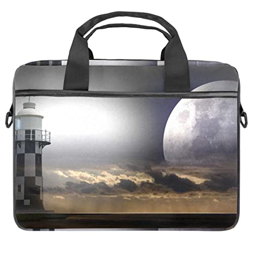 Sac à bandoulière pour ordinateur 13 à 14.5 pouces motif phare et mer