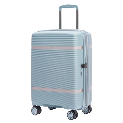 Verage Florence Hardside Carry-On Luggage with Spinner Wheels, Lightweight Expandable Suitcase with TSA Lock, Artist-Inspired Stylish Travel Luggage for Women, 20-Inch, Aqua Mist by Verage - Used condition - US$49.81