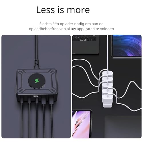 DrPhone SmartC12 Chargeur Rapide USB-C Station Pour Bureau et Table de Chevet