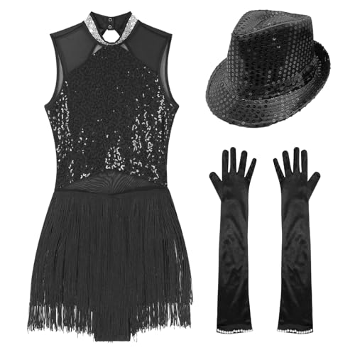Robe de danse moderne à franges fluides pour salsa et chacha - 5