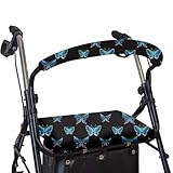 SPRING SEAON Rollator Sitz- & Rückenlehnenbezug Set, abnehmbar & waschbar, weicher Stoff, Universalgröße, verstellbar, Rollator Zubehör
