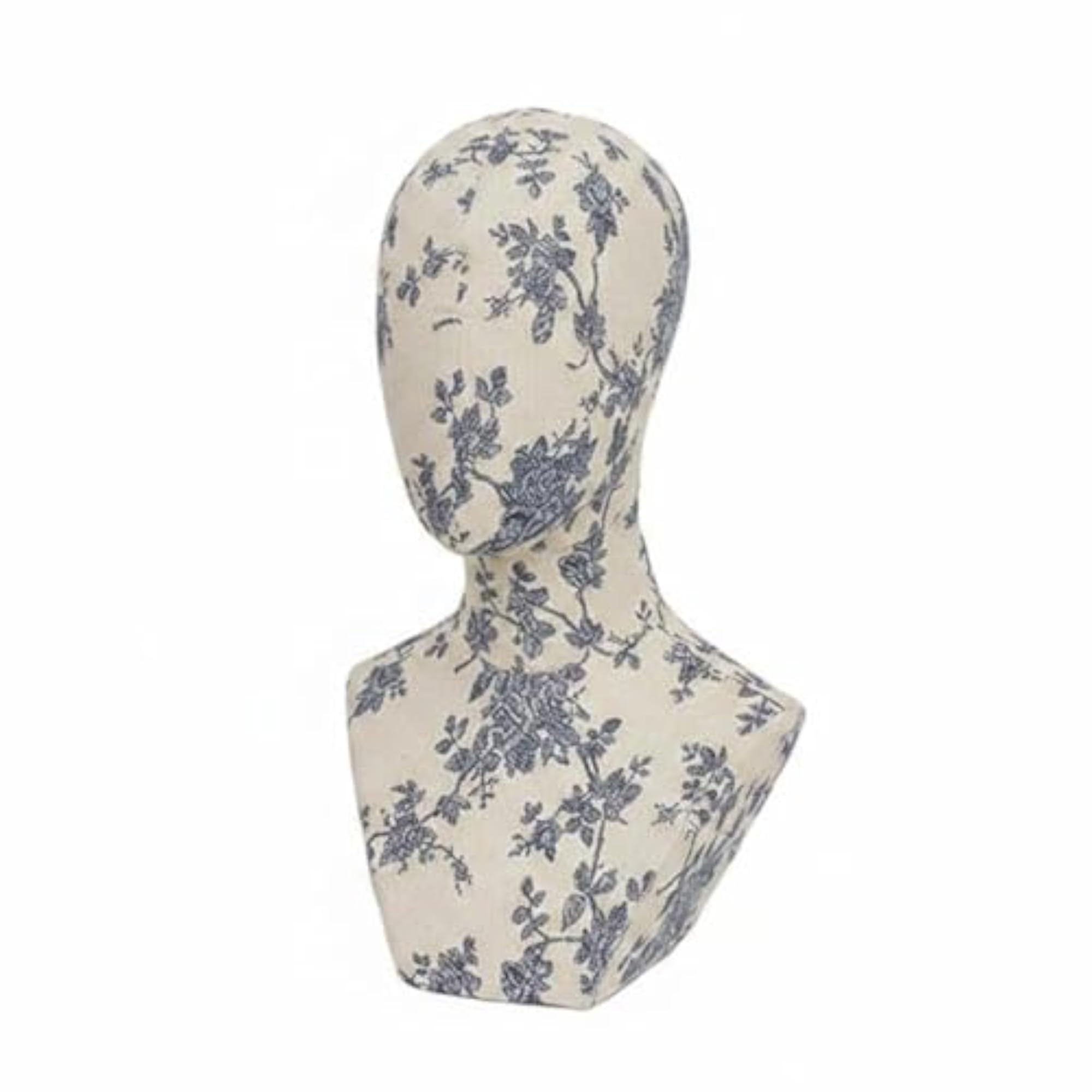 Blue Flower Decorative Fashion Head Model for Retail