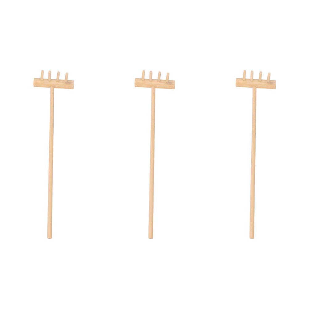 TOYANDONA 3 Pcs Zen Rake Mini Zen Garden Rakes Meditation Sand Zen Garden Tools Kids Gift