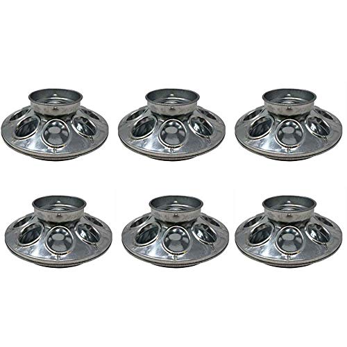 Harris Farms Galvanized Feeder Base Jar, 1 Quart (6 Feeders)