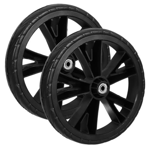 2 Piezas Ruedas Para Carrito De Compra De PláStico Negro 7.9 Pulgadas De Repuesto Para Carritos De Supermercado Sillas Y Equipos De Transporte FáCil InstalacióN Y Alta Resistencia
