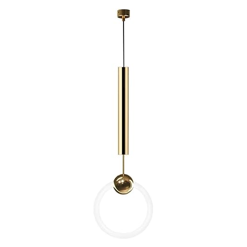 light luxury bedside small chandelier creative golden ring personality restaurant