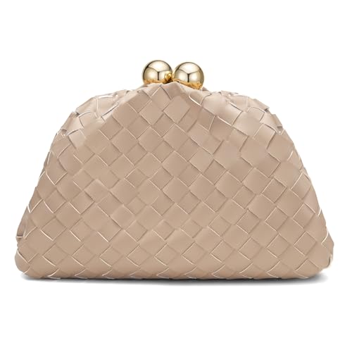 Image of CHUNLI Dressy Woven Clutch Purses for Women Evening Wedding Formal Occasion,Dumpling Crossbody Shoulder Handbags for Women