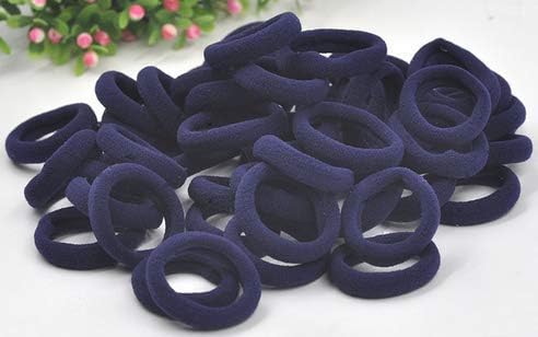 Vista 6 de Accesorios para el cabello para niñas y niños, bandas de goma para cola de caballo, bandas elásticas para el cabello (negro)