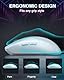 AULA SC580 Gaming Maus Kabellos,2.4GHz/USB-C/BT Wireless Gaming Mouse,12000DPI,6 Programmierbare Tasten,Kabellose Maus für PC/MAC Gamer(Weiß)
