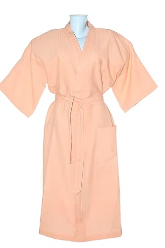 Roupão de Banho Briza Piquê Adulto 100% Algodão Manga Curta Salmão Tam G (5008)