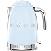 Smeg 50’s Style Retro Range Breakfast Set, 1.7L 3000W Variable Temperature Kettle and Multi-Functional Control 2-Slice 950W Toaster, Pastel Blue, KLF04PBUK/ TSF01PBUK