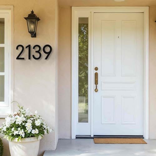 6" Floating House Number for Outside, Metal Modern House Numbers, 3D Modern Mailbox Number, House Address Signs with Nail Kit, Waterproof and Rustproof (6) - 5