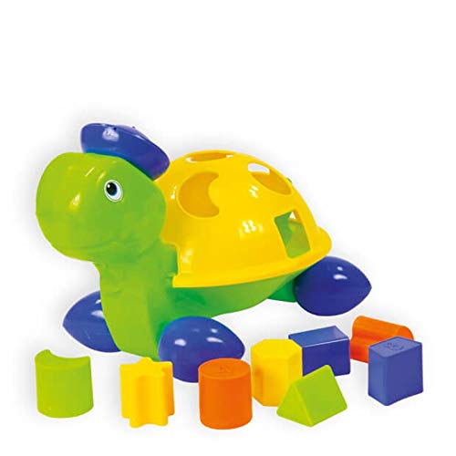 Mochtoys Steckspiel Schildkröte, Sortierspiel, Formsortierer mit 8 Formen und Farben