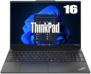 Lenovo ThinkPad E16 Gen2 Windows11 Pro AMD Ryzen5 7535U 16GB SSD 256GB 光学ドライブ非搭載 高速無線LAN Wi-Fi 6 Bluetooth5.2 webカメラ 10キー付日本語KB 16型 WUXGA/IPS 液晶 ノートパソコン