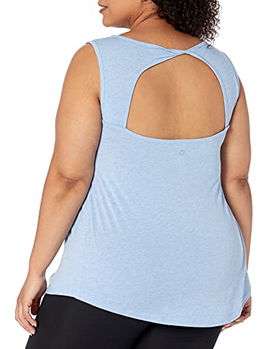 Amazon Essentials Women's Soft Cotton Open Back Sleeveless Yoga Tank (Available In Plus Size) (Previously Core 10), Sky Blue, X-Large #TOP1